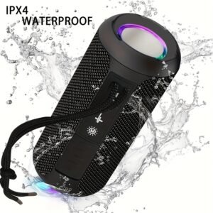Altavoz Inalámbrico Portátil T&G con LED - Inalámbrico, Audio de Alta Resolución, Recargable por USB, Impermeable, Compatible con Teléfonos Móviles, Tabletas, Computadoras y TV