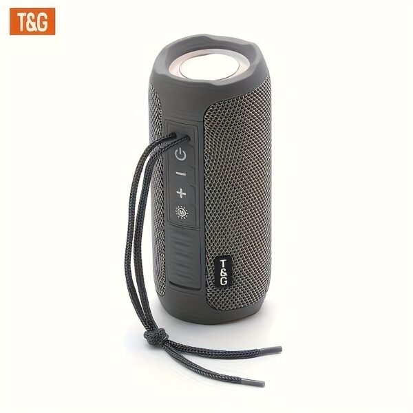 Altavoz Inalámbrico Portátil T&G con LED - Inalámbrico, Audio de Alta Resolución, Recargable por USB, Impermeable, Compatible con Teléfonos Móviles, Tabletas, Computadoras y TV - Imagen 8