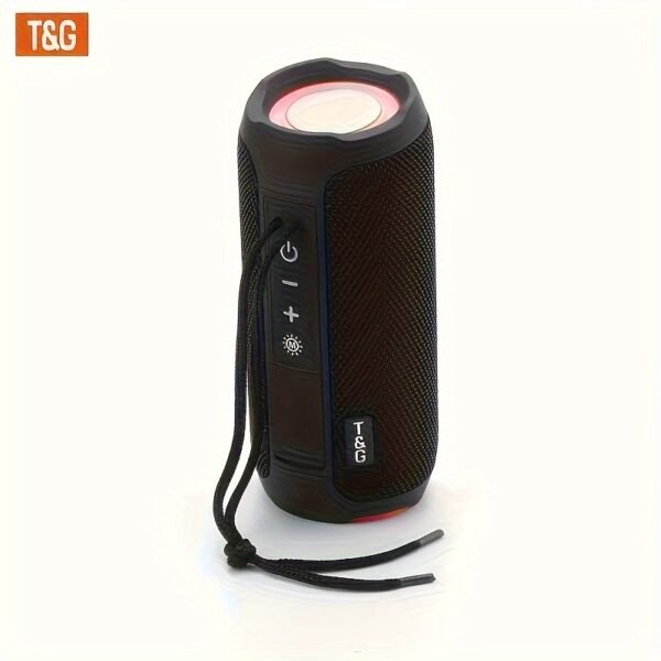 Altavoz Inalámbrico Portátil T&G con LED - Inalámbrico, Audio de Alta Resolución, Recargable por USB, Impermeable, Compatible con Teléfonos Móviles, Tabletas, Computadoras y TV - Imagen 5